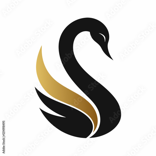 Graceful Swan Icon for Luxury Spa & Wellness Branding