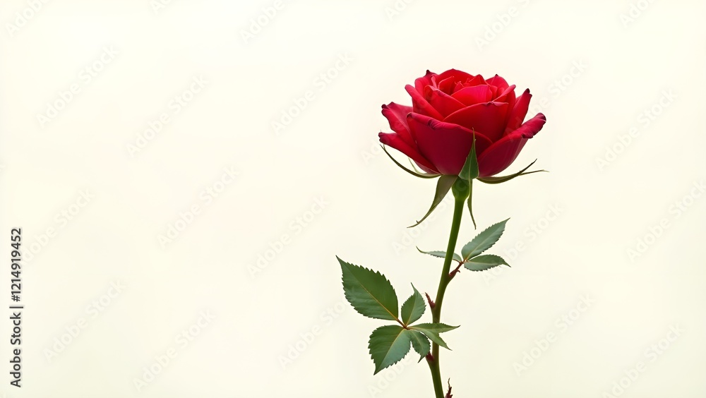Beautiful Red Rose Flowers With White Background A Delicate Soft Red Flower Beautiful Red Rose Flowers With White Background A Delicate Soft Red Flower