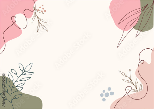 Hand drawn flat design abstract background