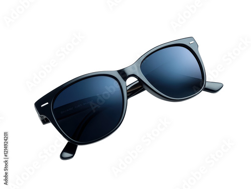 Isolated Black Sunglasses Top View