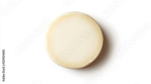 Round Natural Soap Bar Isolated on White Background for Wellness