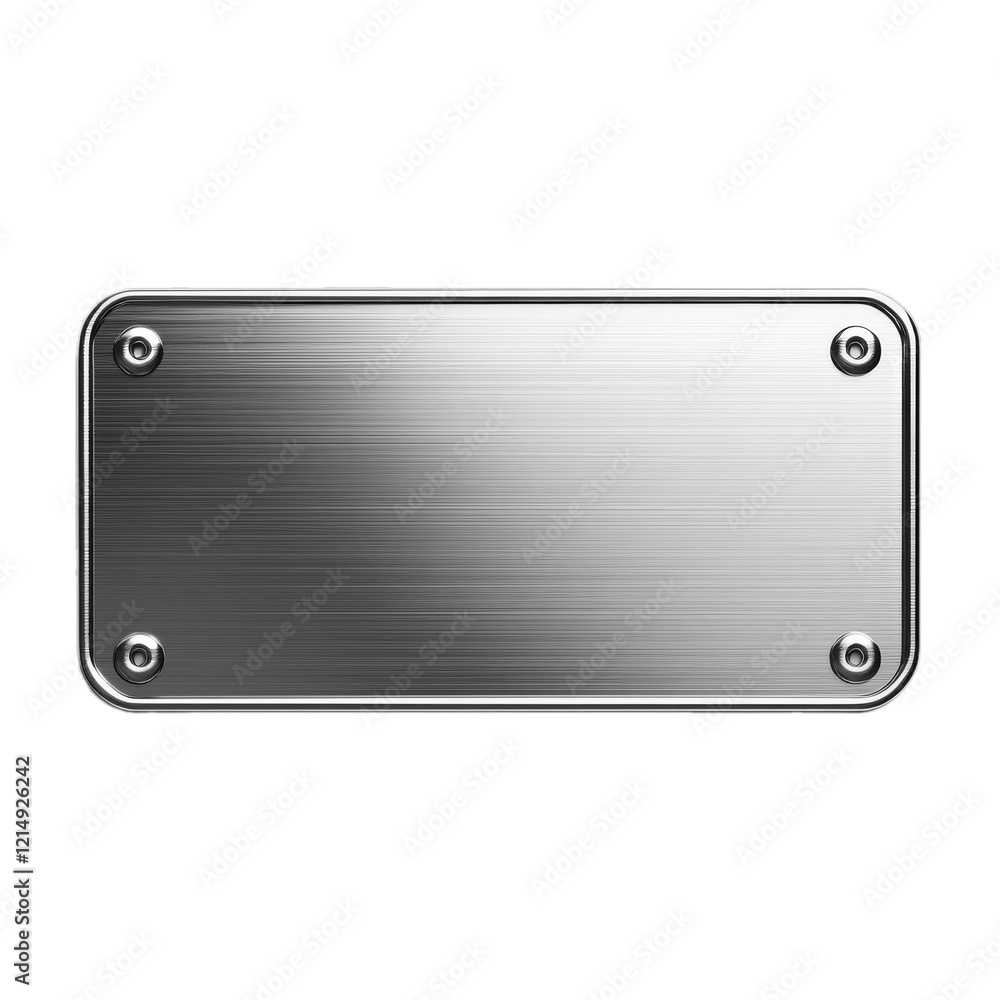 Metal sign isolated from background, mockup for your text or logo Metal sign isolated from background, mockup for your text or logo