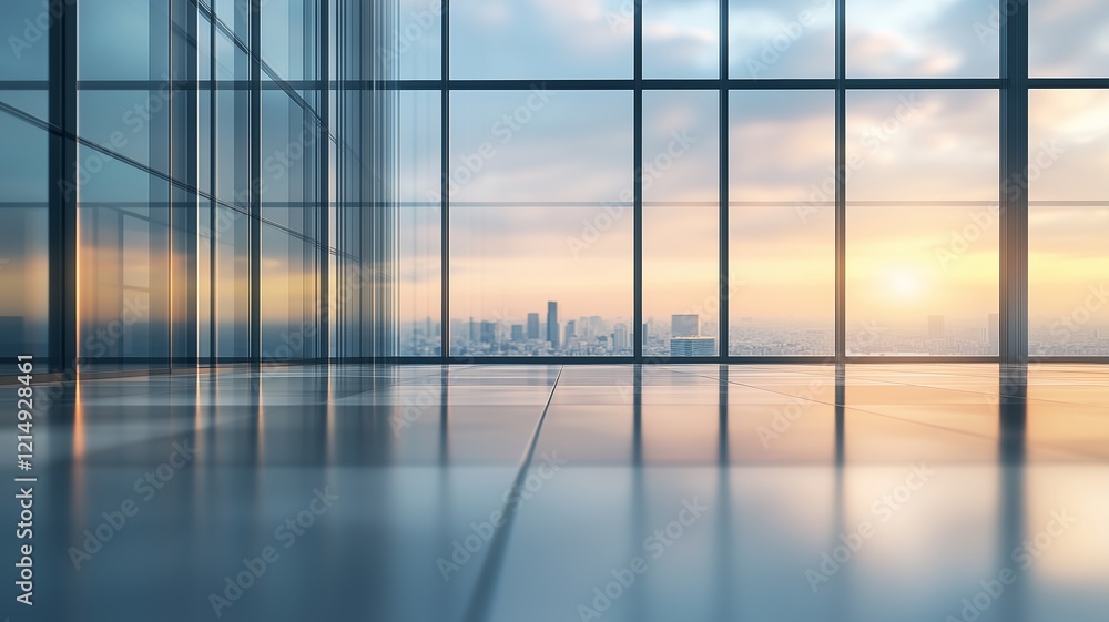 Fototapeta premium corporate presentation background. corporate image with a cityscape and many windows. an abstract blue corporate banner or background for presentation