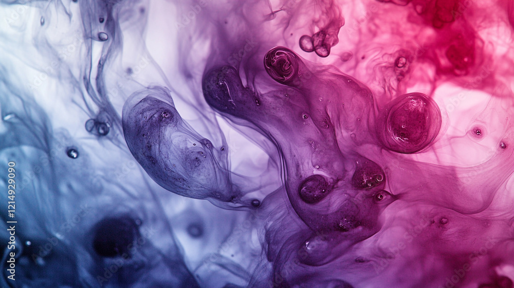Fototapeta premium Colorful swirling patterns create an intriguing abstract composition in water