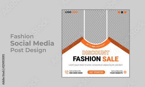 Modern Fashion Sale Social Media Post Design and web banner templates design.