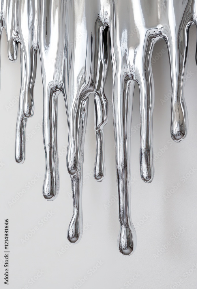 Abstract silver liquid dripping on a gray background. Smooth metallic texture, perfect for modern art, creative designs, and futuristic concepts. Luxurious and dynamic aesthetic Abstract silver liquid dripping on a gray background. Smooth metallic texture, perfect for modern art, creative designs, and futuristic concepts. Luxurious and dynamic aesthetic