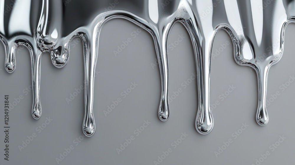 Melting silver liquid design against a neutral background. Contemporary and reflective, suitable for luxury branding, creative ads, or modern art installations. Fluid and innovative. Melting silver liquid design against a neutral background. Contemporary and reflective, suitable for luxury branding, creative ads, or modern art installations. Fluid and innovative.