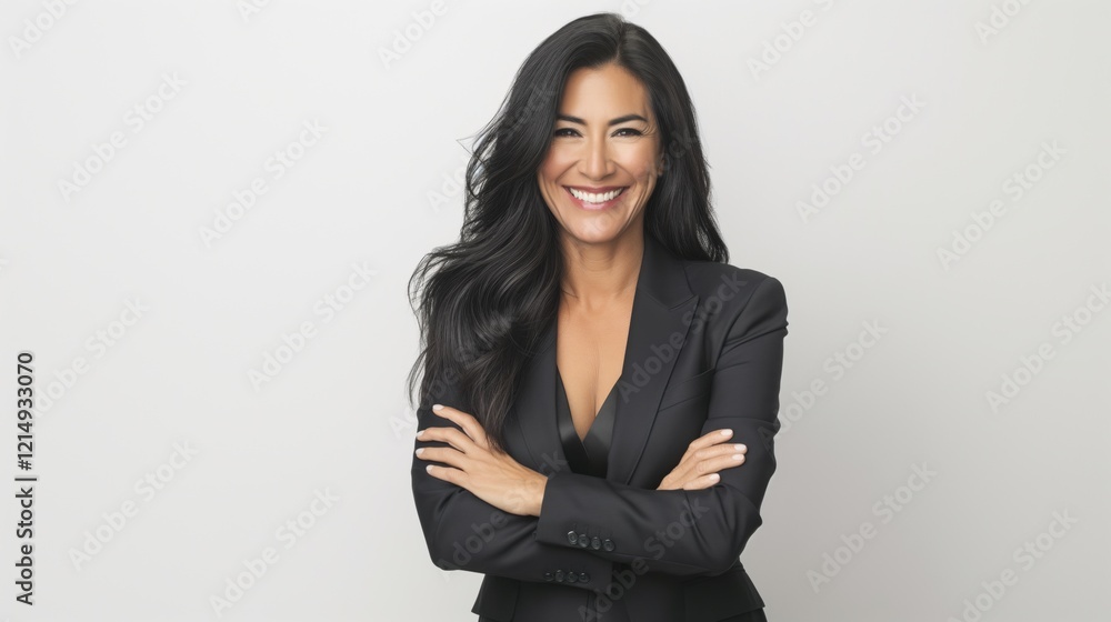 Portrait of a successful confident female business woman isolated against a white background Portrait of a successful confident female business woman isolated against a white background