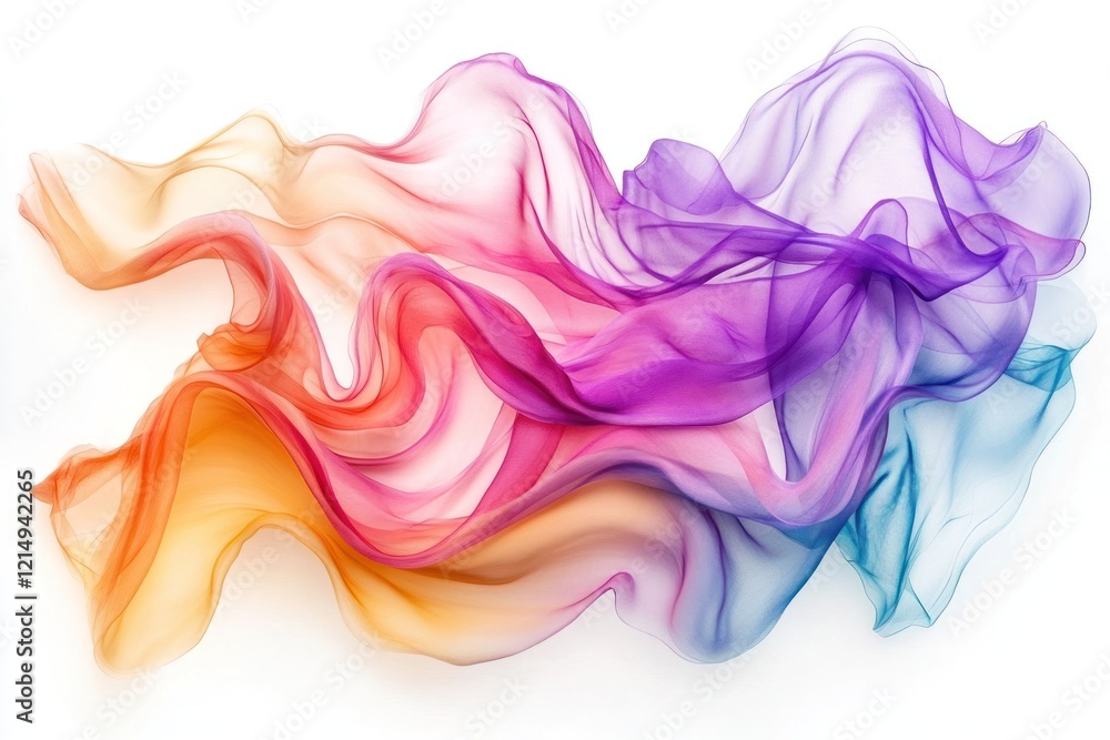 Soft flowing waves of vivid colors creating a harmonious and fluid abstract pattern Soft flowing waves of vivid colors creating a harmonious and fluid abstract pattern