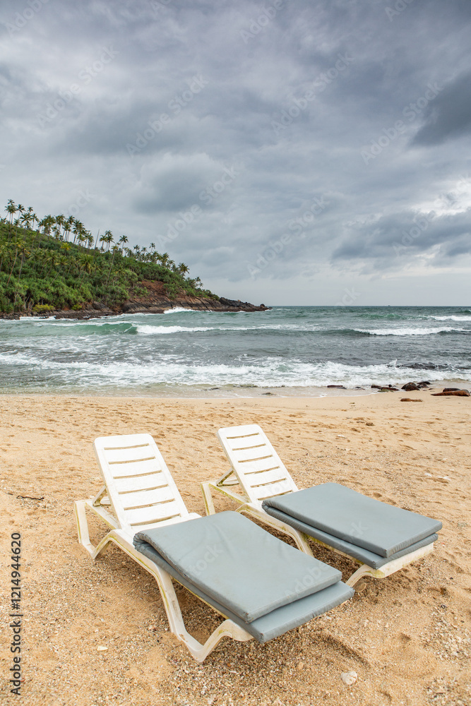 The beautiful beach on the coast of the Indian Ocean in Sri Lanka. The beautiful beach on the coast of the Indian Ocean in Sri Lanka.