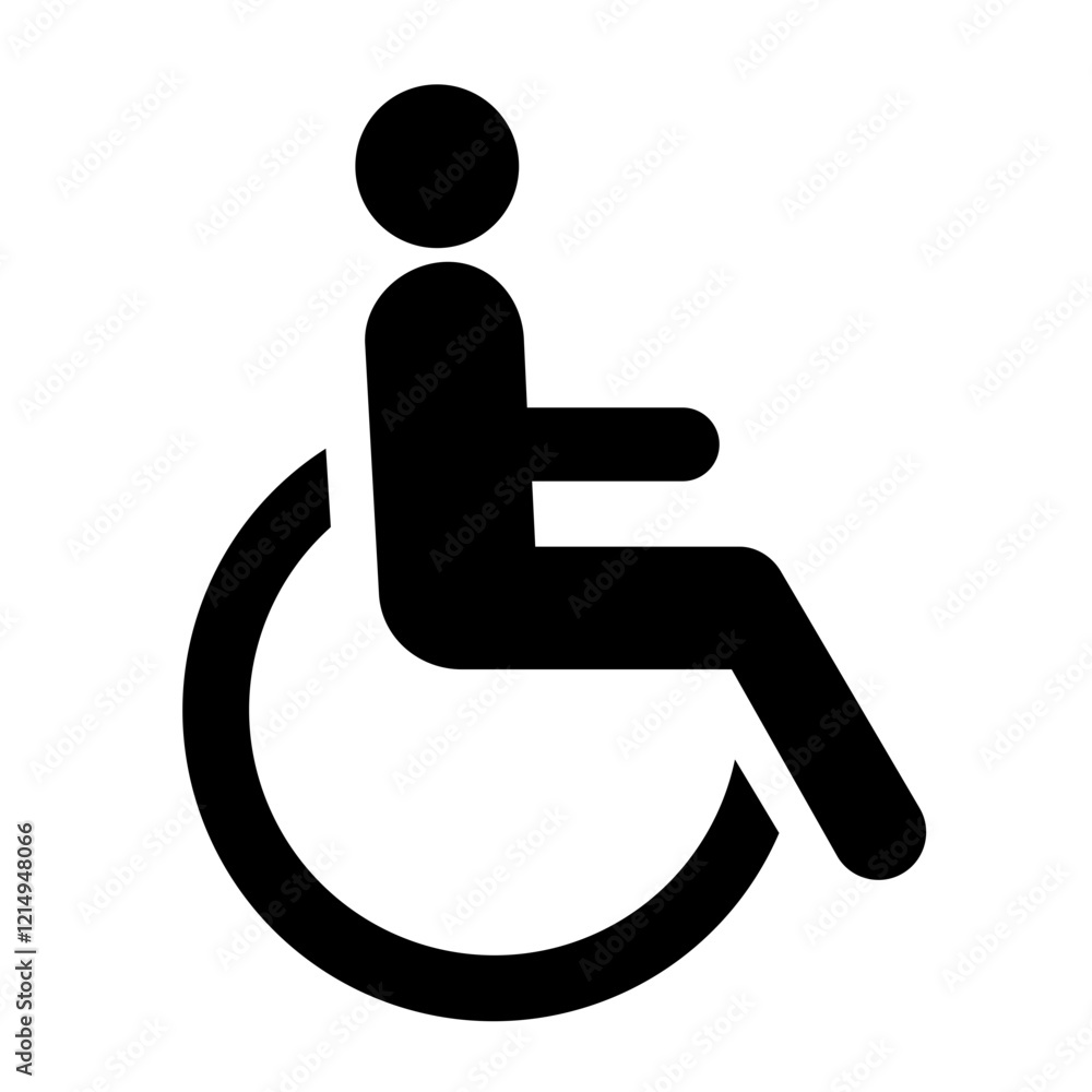 wheelchair sign symbol isolated on white background. vector ilustration. wheelchair sign symbol isolated on white background. vector ilustration.