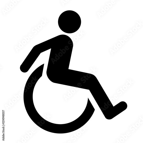 new wheelchair sign symbol isolated on white background. vector ilustration. 