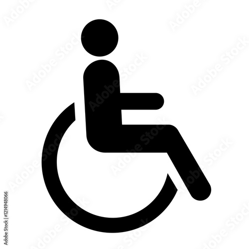 wheelchair sign symbol isolated on white background. vector ilustration. 