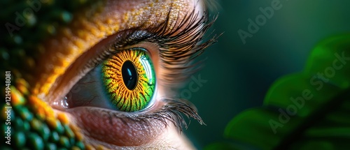 Stunning Prehistoric Creature Eye Digital Art Ancient Monster Closeup photo