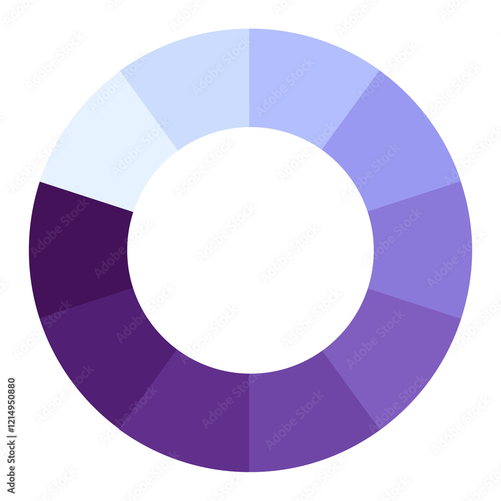 Basic circle infographic with 10 steps, blue tone. Basic circle infographic with 10 steps, blue tone.