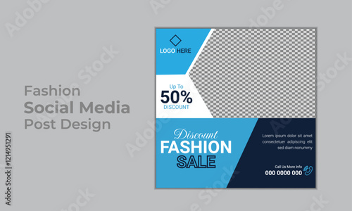 Modern Fashion Sale Social Media Post Design and web banner templates design.