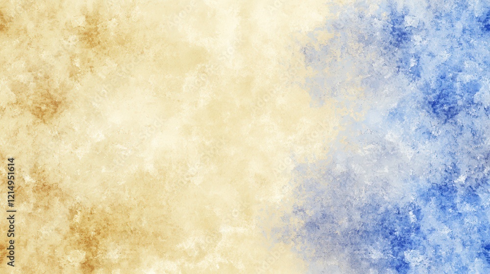 Fototapeta premium Abstract Watercolor Texture with Beige and Blue Gradient