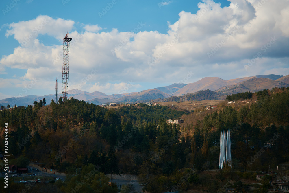 the details and atmosphere of the city of Dilijan, Armenia the details and atmosphere of the city of Dilijan, Armenia