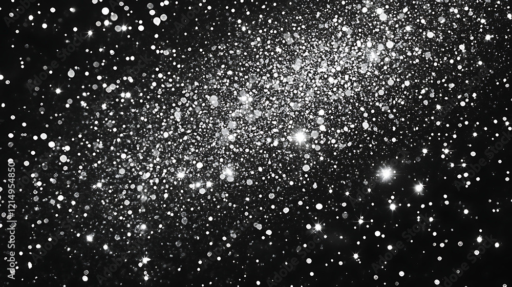 Obraz premium abstract backgrounf of glitter vintage lights . silver and white. de-focused. banner