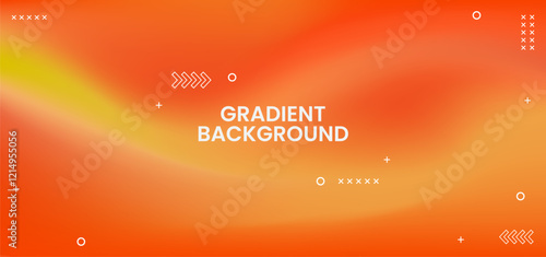 A gradient background with a lot of dots and arrows. The background is orange and the dots