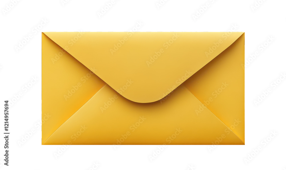 an open yellow envelope isolated on transparent background an open yellow envelope isolated on transparent background