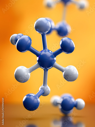 Latanoprost molecule. It is isopropyl ester prodrug used to treat increased intraocular pressure. Molecular model. 3D rendering photo