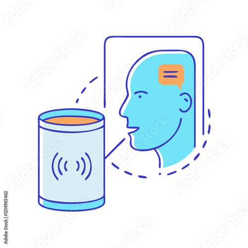 voice assistant icon, voice assistant vector illustration-simple illustration of voice assistant, perfect for voice assistant logos and icons