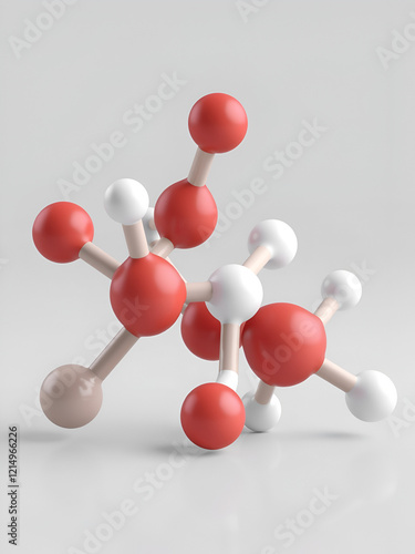 Latanoprost molecule. It is isopropyl ester prodrug used to treat increased intraocular pressure. Molecular model. 3D rendering photo