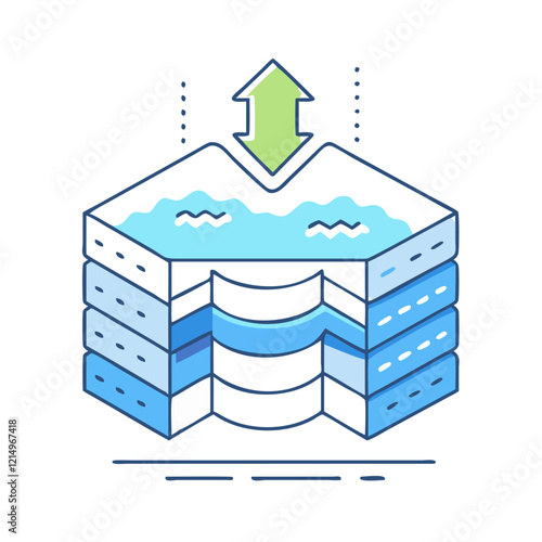 data lake icon, data lake vector illustration-simple illustration of data lake, perfect for data lake logos and icons