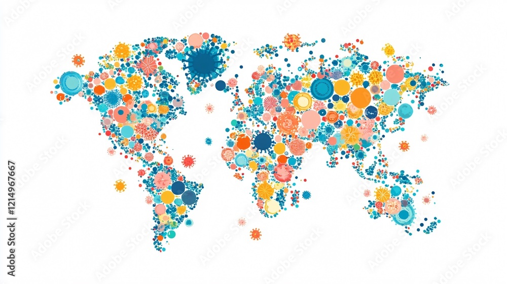 Coronavirus Map Spreading Wide Angle Center Vector Illustration Coronavirus Map Spreading Wide Angle Center Vector Illustration