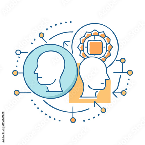 digital twin icon, digital twin vector illustration-simple illustration of digital twin, perfect for digital twin logos and icons