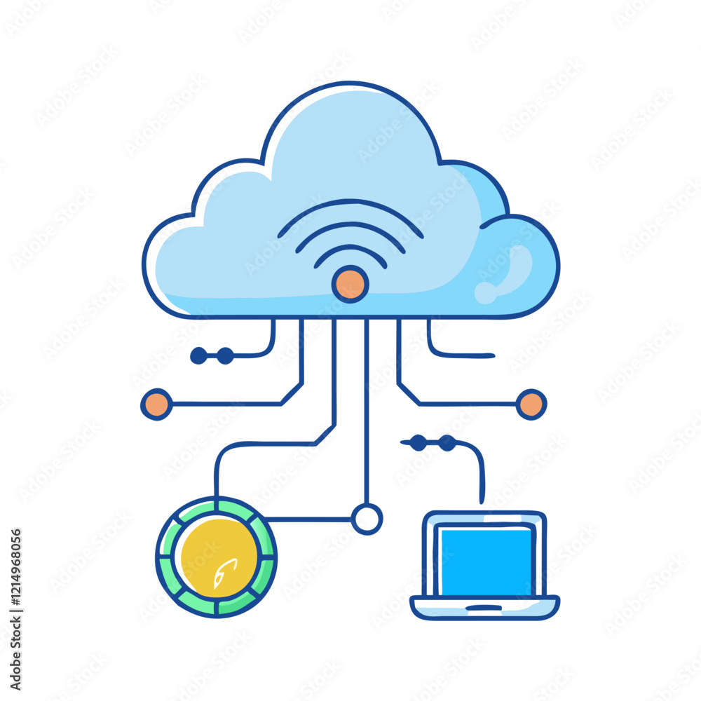 edge computing icon, edge computing vector illustration-simple illustration of edge computing, perfect for edge computing logos and icons