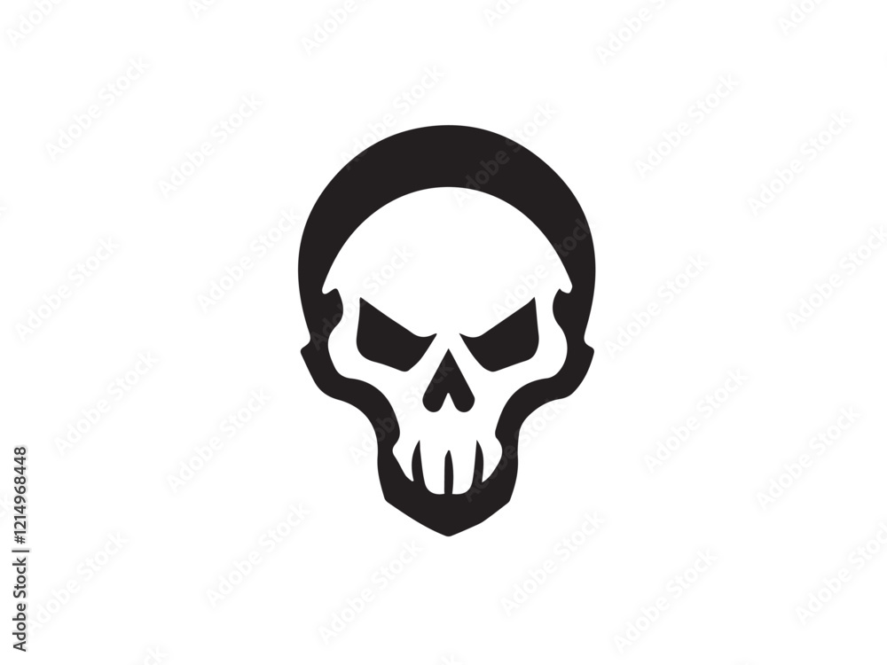 Black vector skull silhouette. Skull Silhouette Icon Vector Design on White Background. Skull vector logo silhouette. Black vector skull silhouette. Skull Silhouette Icon Vector Design on White Background. Skull vector logo silhouette.
