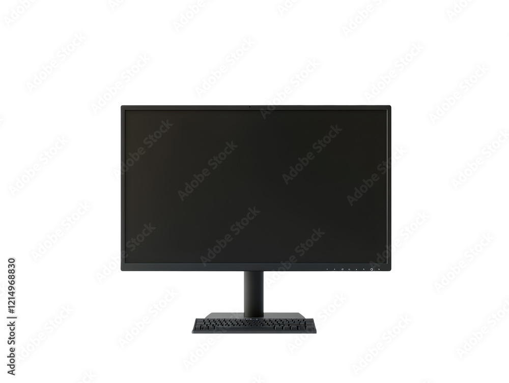 Isolated Black Computer Monitor Screen Isolated Black Computer Monitor Screen
