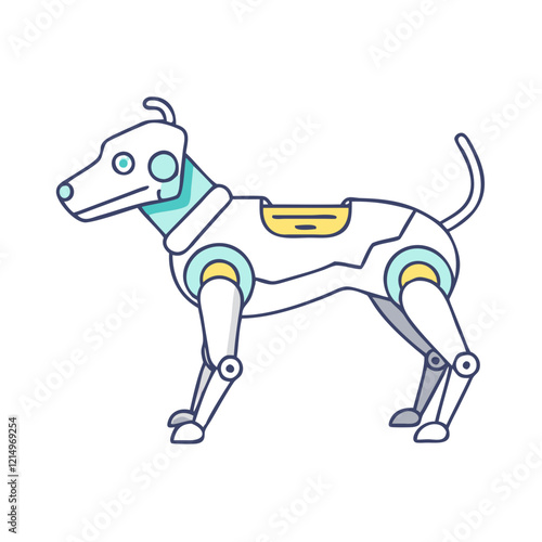 robot dog icon, robot dog vector illustration-simple illustration of robot dog, perfect for robot dog logos and icons