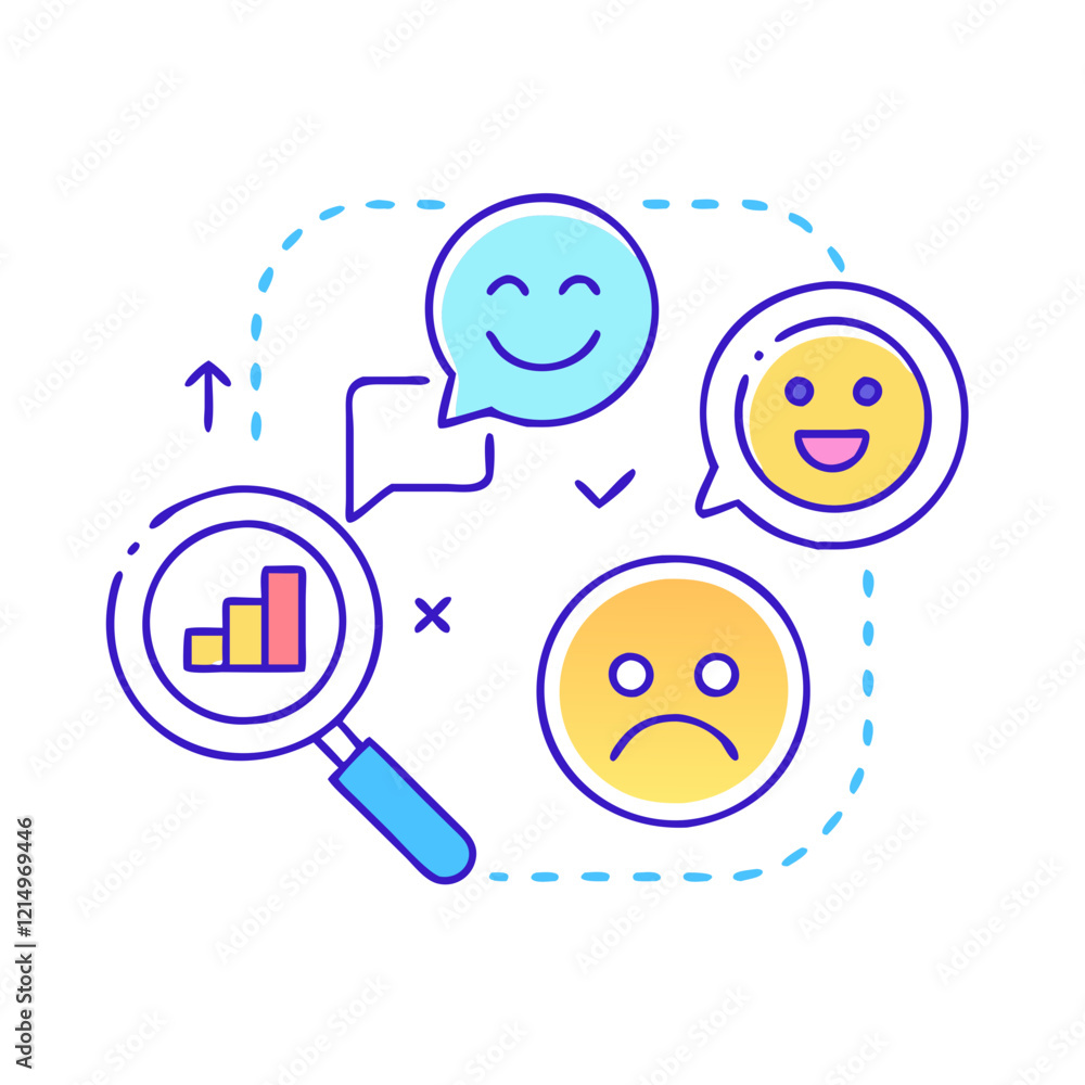 sentiment analysis icon, sentiment analysis vector illustration-simple illustration of sentiment analysis, perfect for sentiment analysis logos and icons