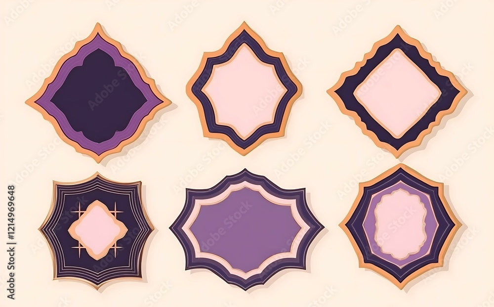 Stylish Flat Arabic-Style Frames Collection Digital Art Elegant Design Creative Display Stylish Flat Arabic-Style Frames Collection Digital Art Elegant Design Creative Display