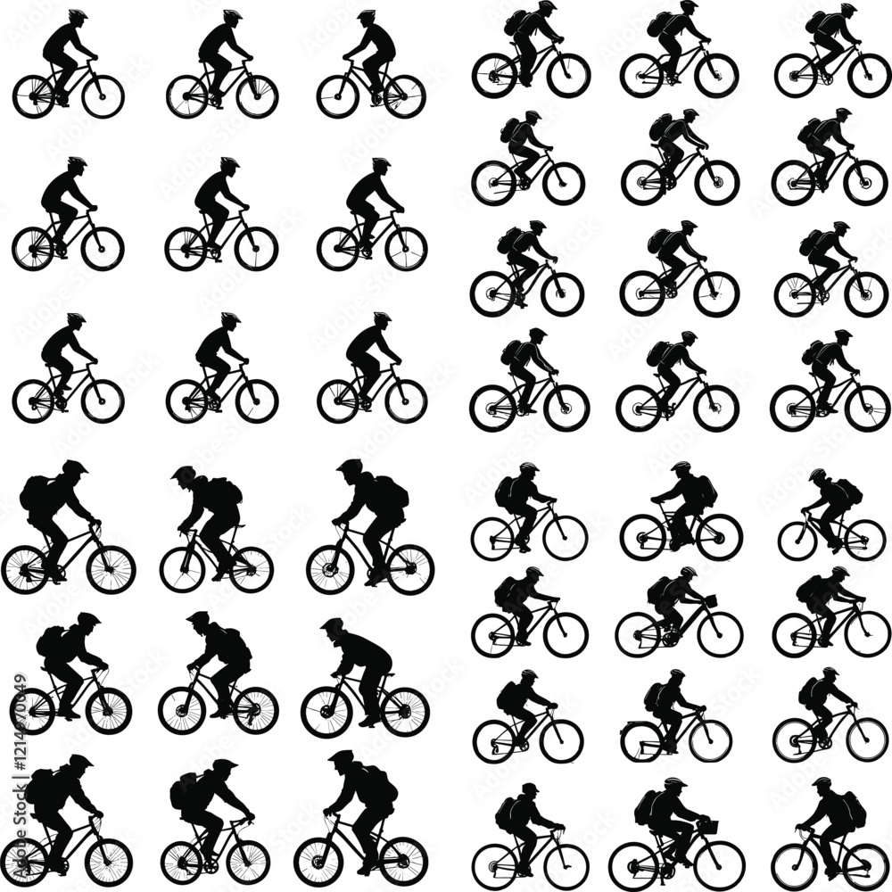 Detailed Bike Riders, Bike Race, People cycling Detailed Bike Riders, Bike Race, People cycling