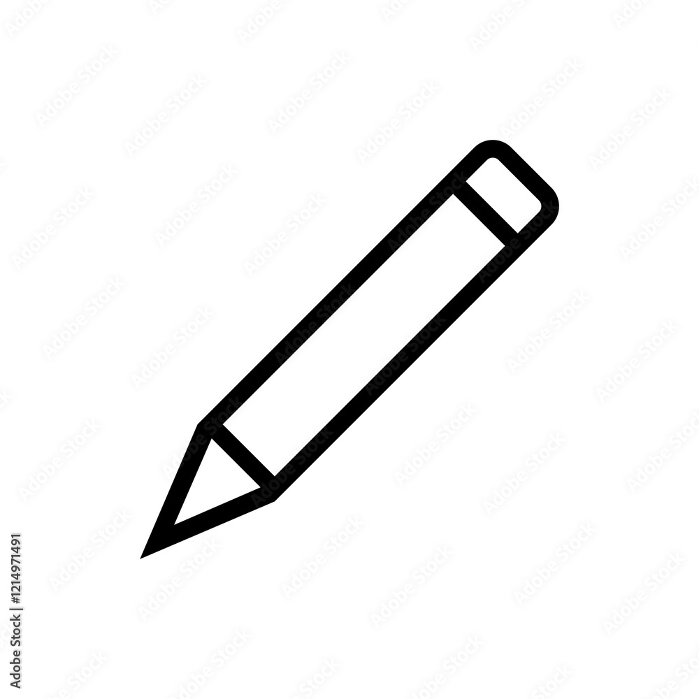 Pencil, editable stroke icon line Pencil, editable stroke icon line
