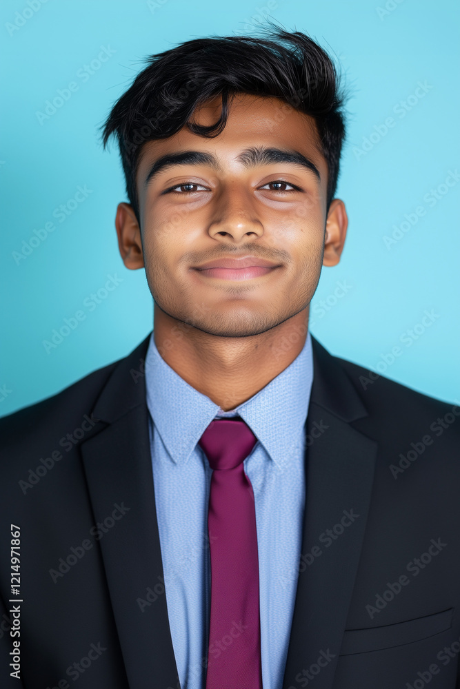 Portrait of an Indian male college student dressed in a suit Portrait of an Indian male college student dressed in a suit