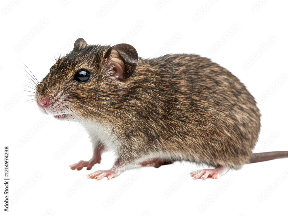 Isolated Brown Mouse Close-up Isolated Brown Mouse Close-up