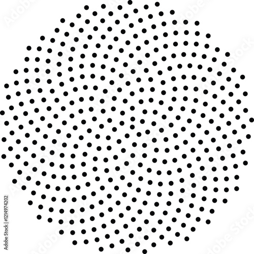 Dotted fibonacci spiral abstract flower vector