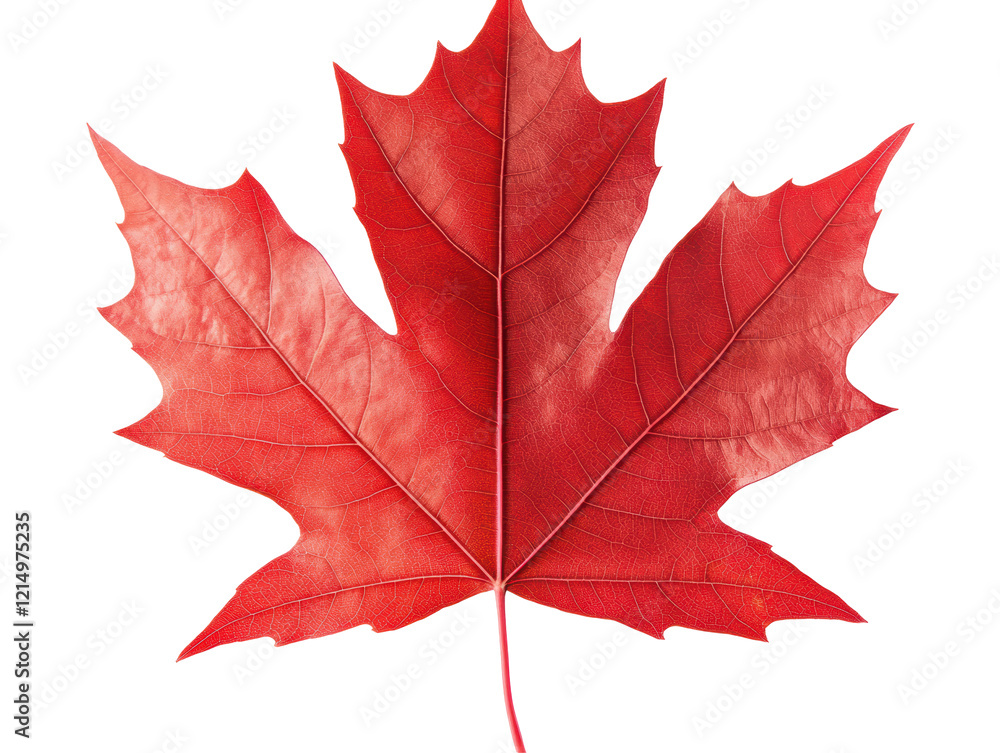 Isolated Red Maple Leaf Close-up Isolated Red Maple Leaf Close-up
