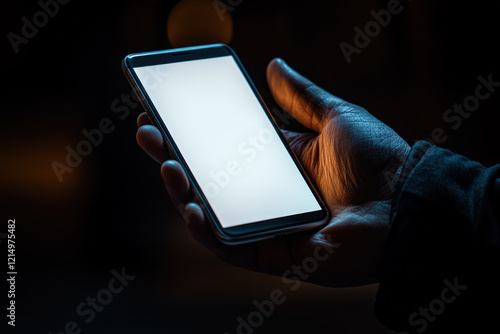 Smartphone in Hand at Night