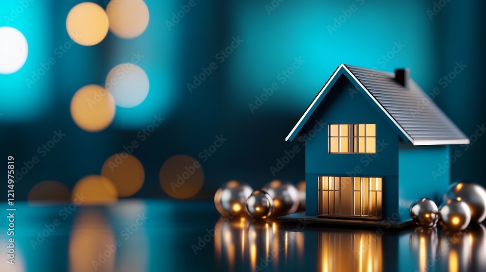 Cozy Home, Festive Lights: A Dream House at Night Cozy Home, Festive Lights: A Dream House at Night