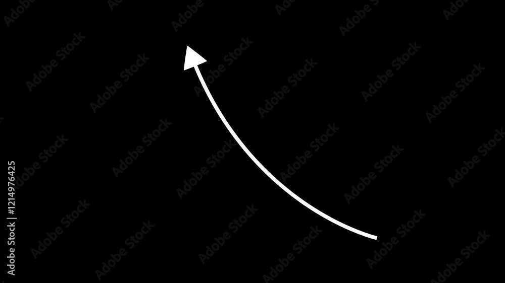 animated thin arrow set with arrowheads and alpha channel