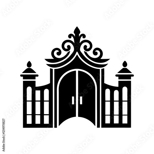 Luxury Gate Logo for Real Estate, Architecture photo