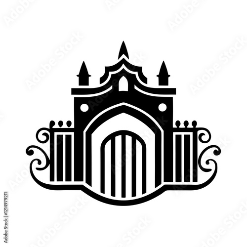 Luxury Gate Logo for Real Estate, Architecture photo