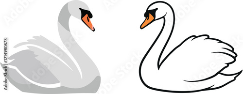 Two Swan Vector