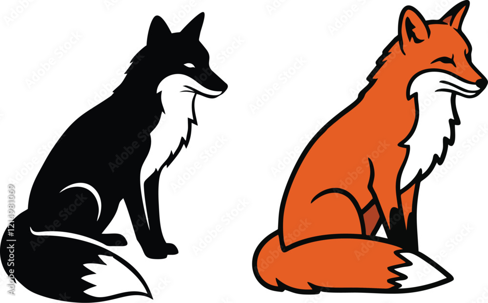 Obraz premium set of fox